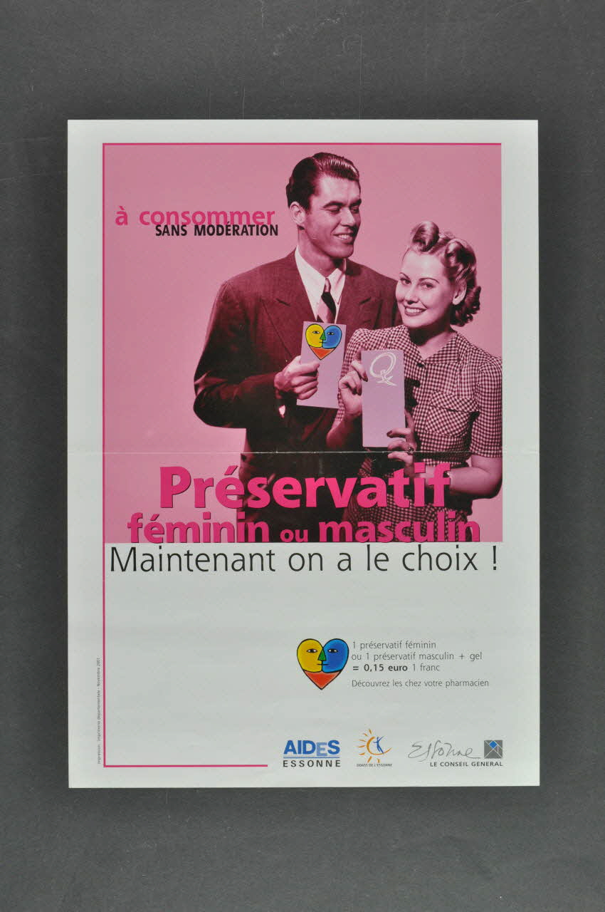 Aides Essonne, Ddass De L'essonne, Conseil Général affiche France 2001/11 2003.99.16 Photo Mucem
