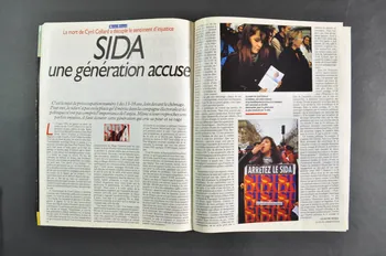 Nouvel Observateur revue Le sujet oublié de la campagne électorale. SIDA. Une génération accuse France 1993/3 2004.55.52 Photo Mucem
