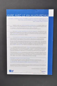 Ministère de l'Emploi et de la Solidarité Feuille d'information "Vivre avec le VIH au sein d'un couple" France 1997/11 2003.99.24 Photo Mucem
