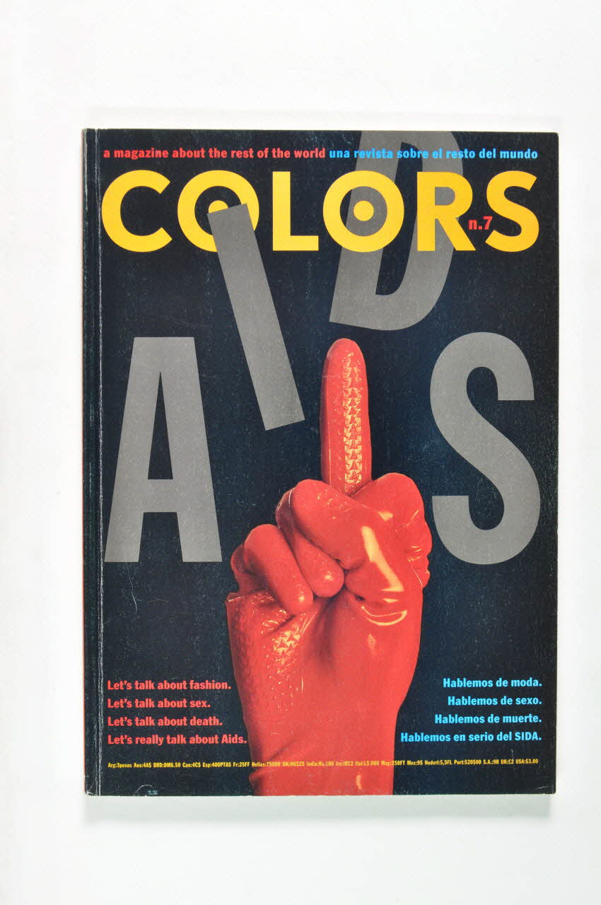 Benetton revue "Colors", n°7 n° spécial SIDA (bilingue anglais, espagnol) Espagne 1994/6 2004.55.58 Photo Mucem