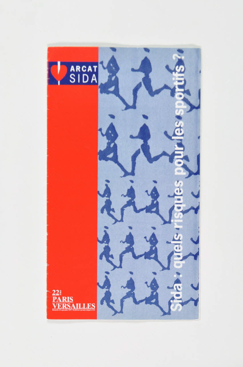Association pour la Recherche, la Communication et les Actions pour l'Accès aux Traitements (ARCAT) Dépliant "Sida : quels risques pour les sportifs" Île-de-France, France 1997/9 2003.99.43 Photo Mucem