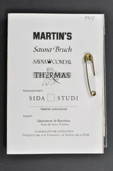Sida Studi, Martin's Sauna Bruch, Generalitat De Dépliant "Sexo Seguro" (Sexe sûr) Espagne 1988 2004.55.71 Photo Mucem