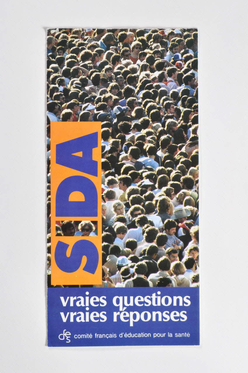 Comité Français d'Education pour La Santé (CFES) Dépliant "SIDA Vraies questions. Vraies réponses" France 1989 2004.55.73 Photo Mucem