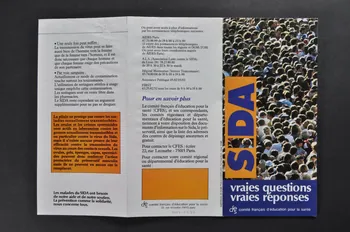 Comité Français d'Education pour La Santé (CFES) Dépliant "SIDA Vraies questions. Vraies réponses" France 1989 2004.55.73 Photo Mucem