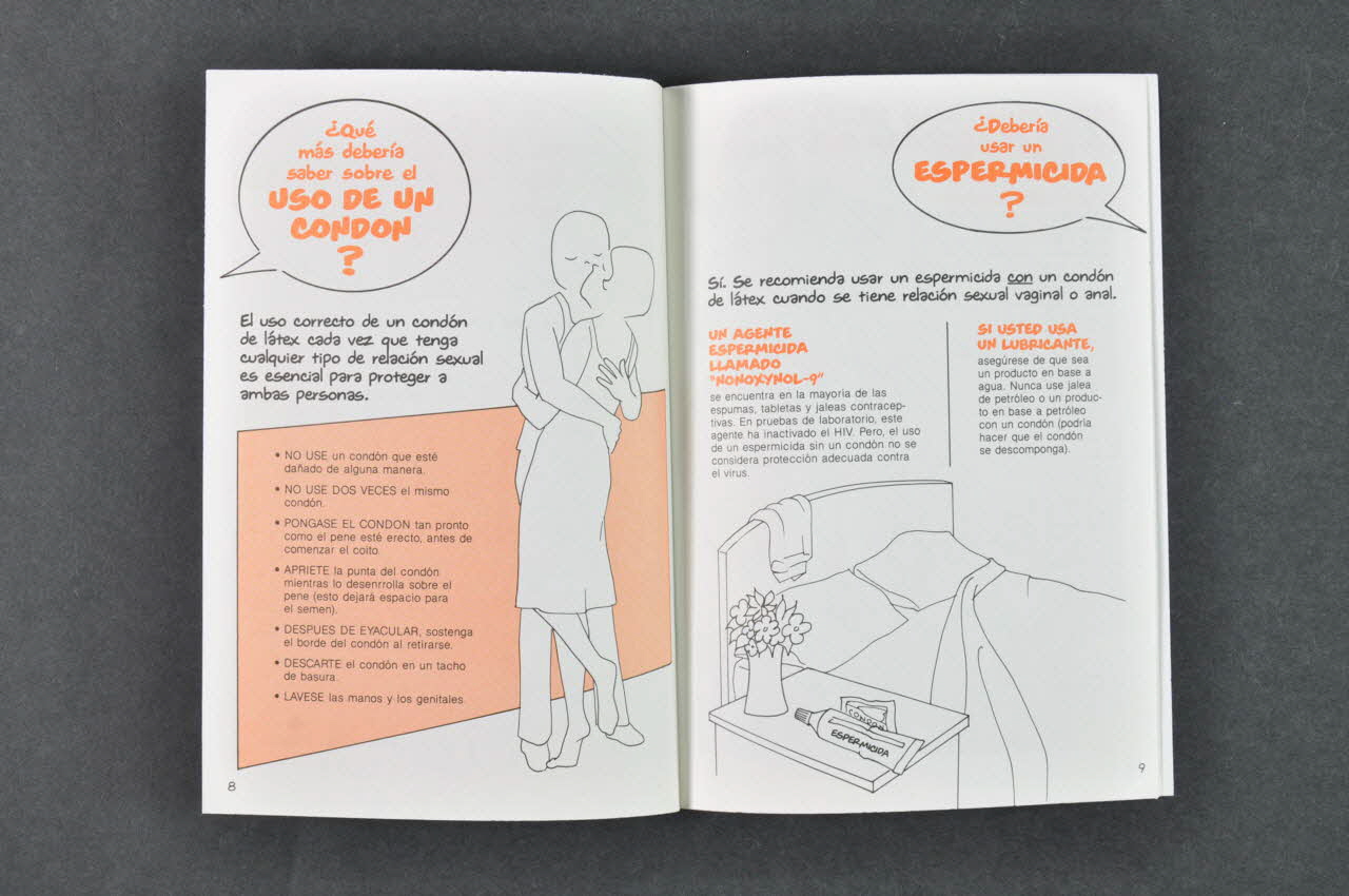 Channing L Bete Com BROCHURE "Sobre el protegerse contra el sida" (Se protéger contre le sida) USA 1988 2004.55.78  Photo Mucem