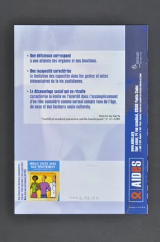 AIDES BROCHURE Comment compléter le certificat médical COTOREP ? France 2001/12 2003.99.59 Photo Mucem