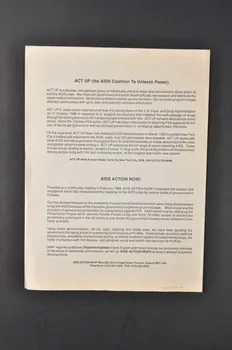 Aides Action Now (Canada) Et Act Up New York Affichette-dépliant "Le manifeste de Montréal. Déclaration internationale des droits et des besoins de la personne atteinte du VIH" Canada 1989 2004.55.84  Photo Mucem