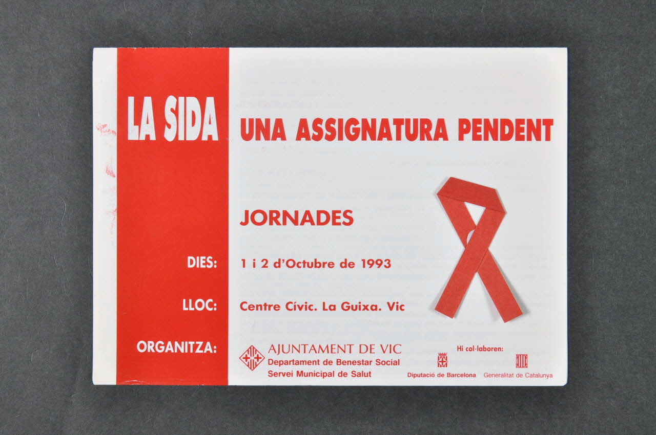 Ajuntament De Vic Dépliant "La sida. Una assignatura pendent" (traduction ?) Espagne 1993 2004.55.90 Photo Mucem