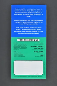 AIDES Dépliant "La perte de poids" France 1998/2 2003.99.69 Photo Mucem
