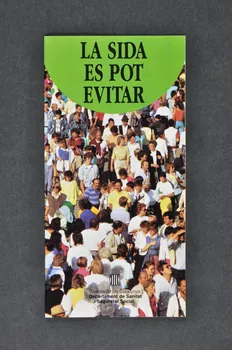 Generalitat De Catalunya. Programa Per A La BROCHURE "La sida es pot evitar"  (On peut éviter d'attraper le sida) (en catalan) Espagne 1992 2004.55.95 Photo Mucem