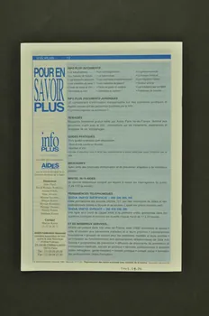 AIDES Revue associative "AIDES Info plus : Diarrhées et nutrition" France 1995/12 2003.99.74  Photo Mucem