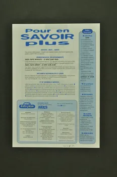 AIDES Revue associative "AIDES Info plus : Perfusions à domicile" France 1996/12 2003.99.80 Photo Mucem