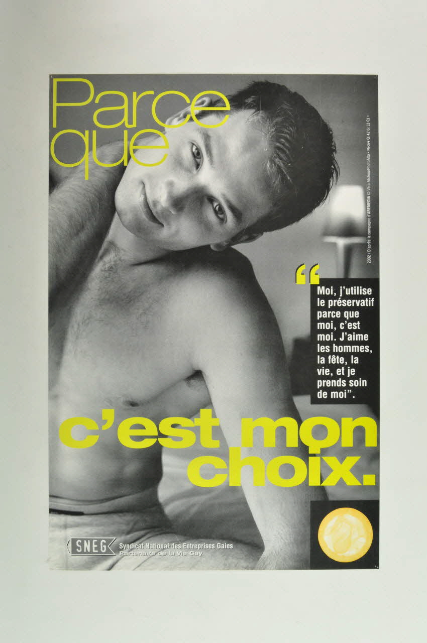 SNEG (Syndicat National des Entreprises Gaies) affiche "Parce que c'est mon choix" France 2002 2003.99.9 Photo Mucem