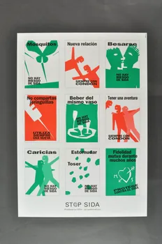 affiche "No hay riesgo de sida..."  / "Siempre con condon" (Sans danger pour le sida ... / Toujours avec un préservatif ) (en italien) 2004.56.36 Photo Mucem