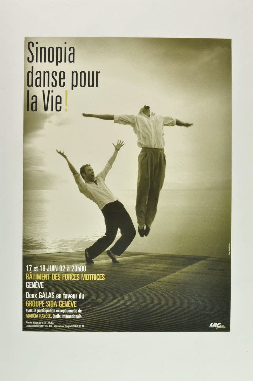 Groupe Sida Genève, Lac Radio affiche "Sinopia danse pour la vie" Lorraine, France 2002 2004.56.50 Photo Mucem
