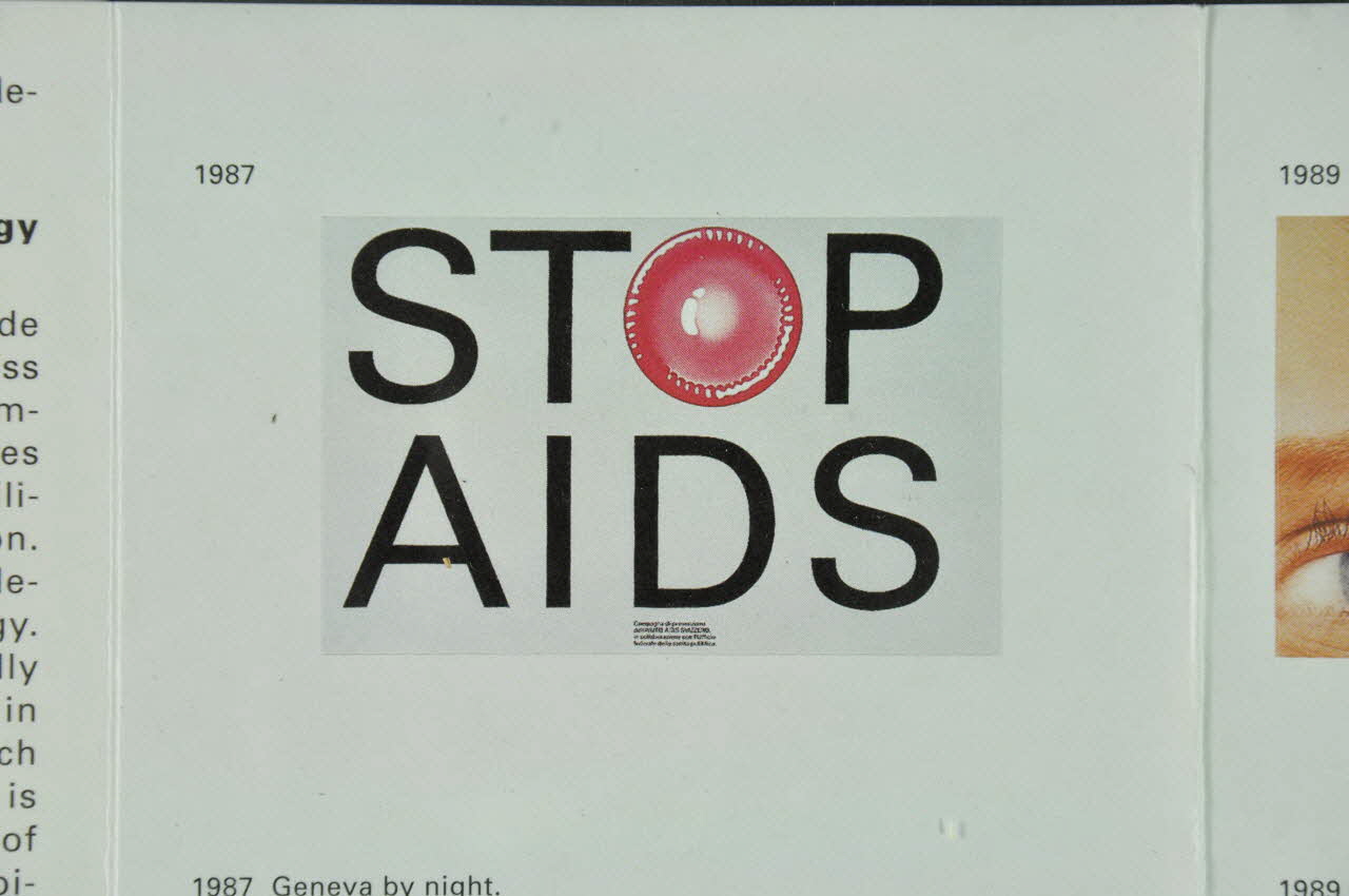 Aide Suisse Contre Le Sida (Ass) autocollant Lorraine, France 1987 2004.56.6 Photo Mucem