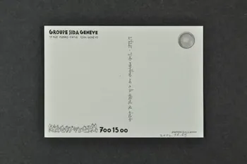 carte postale "Le groupe sida Genève vous souhaite bon voyage" 2004.56.69  Photo Mucem