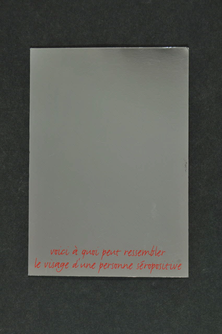 carte postale "Voici à quoi peut ressembler le visage d'une personne séropositive" 2004.56.70 Photo Mucem