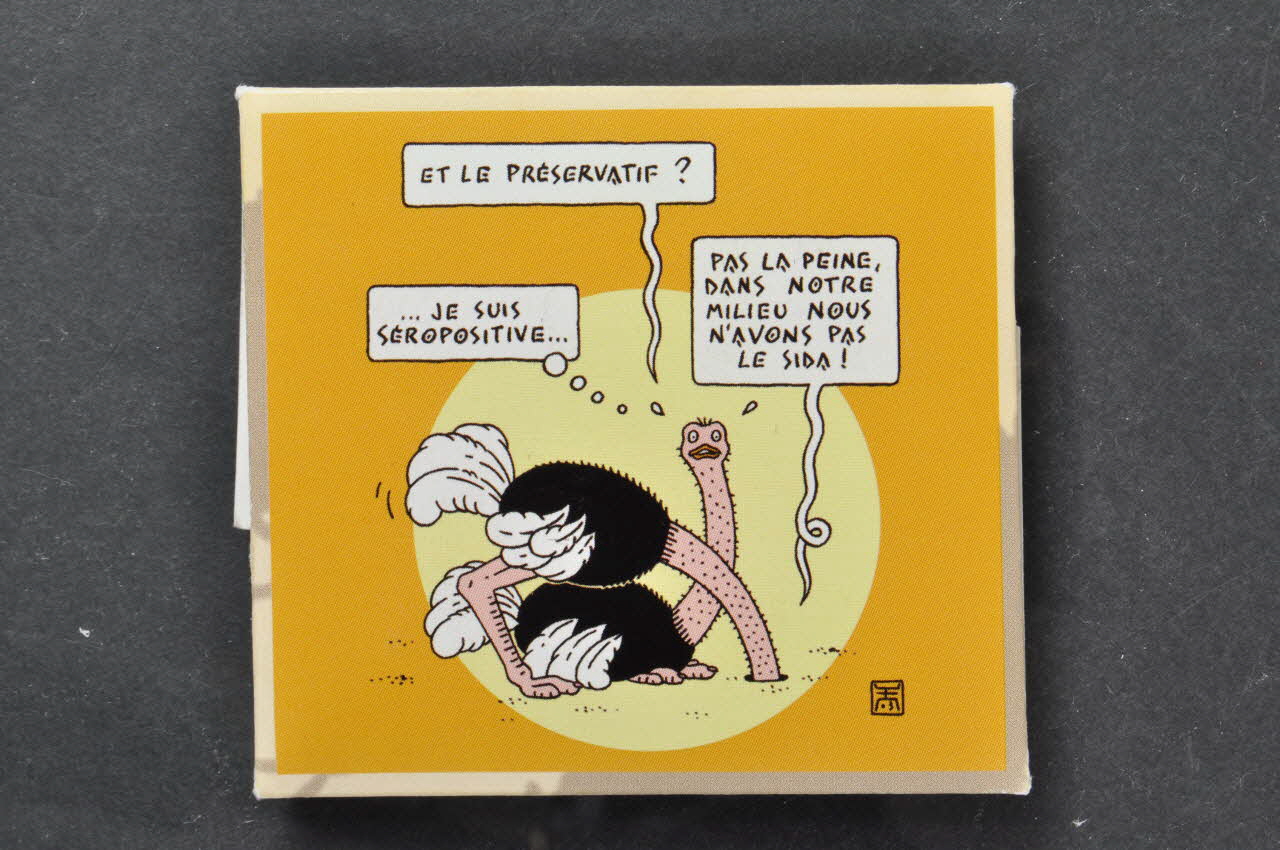Groupe Sida Genève Préservatif "... Pas la peine, dans notre milieu nous n'avons pas le sida" Lorraine, France 2004 2004.56.73.1-4 Photo Mucem