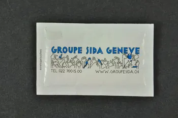 Groupe Sida Genève Sucre en poudre "Et si vous étiez une des deux personnes qui apprennent sa séropositivité cette semaine à Genève ?" Lorraine, France 2004 2004.56.82  Photo Mucem
