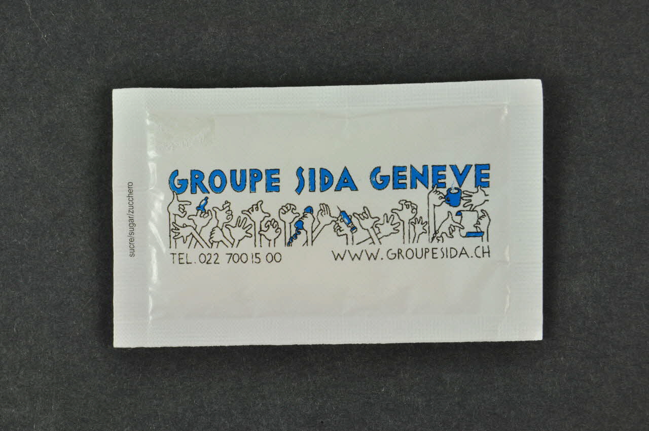 Groupe Sida Genève Sucre en poudre "Parler du préservatif, ça vous aide à le mettre" Lorraine, France 2004 2004.56.87 Photo Mucem