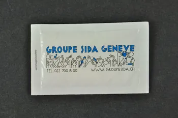 Groupe Sida Genève Sucre en poudre "Parler du préservatif, ça vous aide à le mettre" Lorraine, France 2004 2004.56.87  Photo Mucem