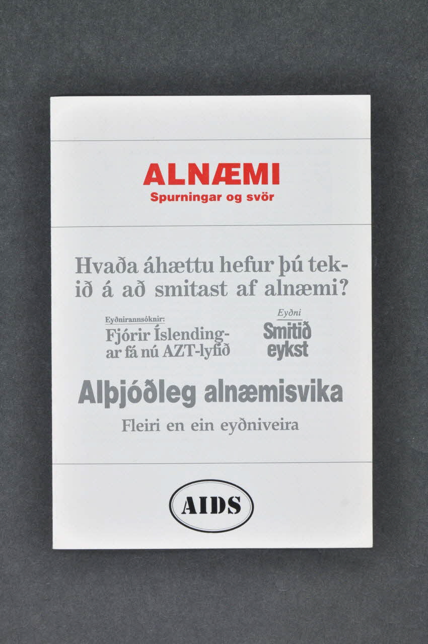 Samtokin 78 Dépliant "Alnaemi. Spurningar og svör" (traduction) Islande 1988 2004.58.12 Photo Mucem