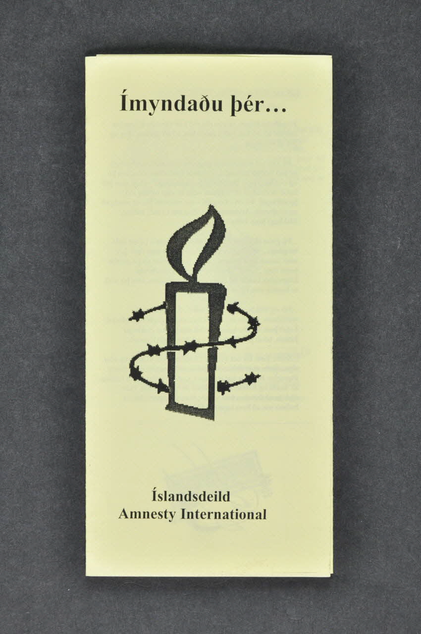 Dépliant "Islandsdeild Amnesty International" (Amnesty International Islande) 2004.58.14 Photo Mucem