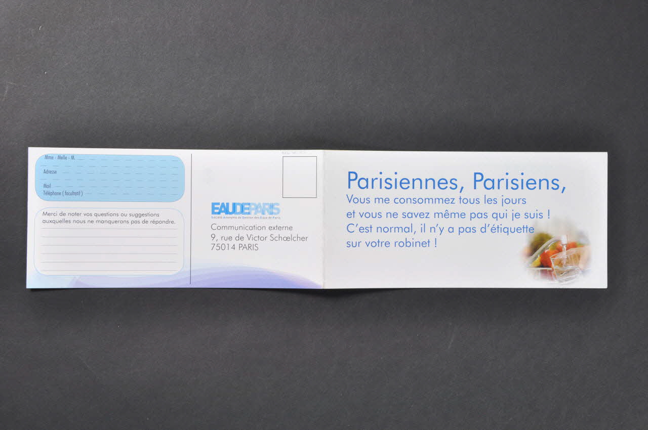 BROCHURE Brochure Eau de Paris 2006.160.12.2 Photo Mucem