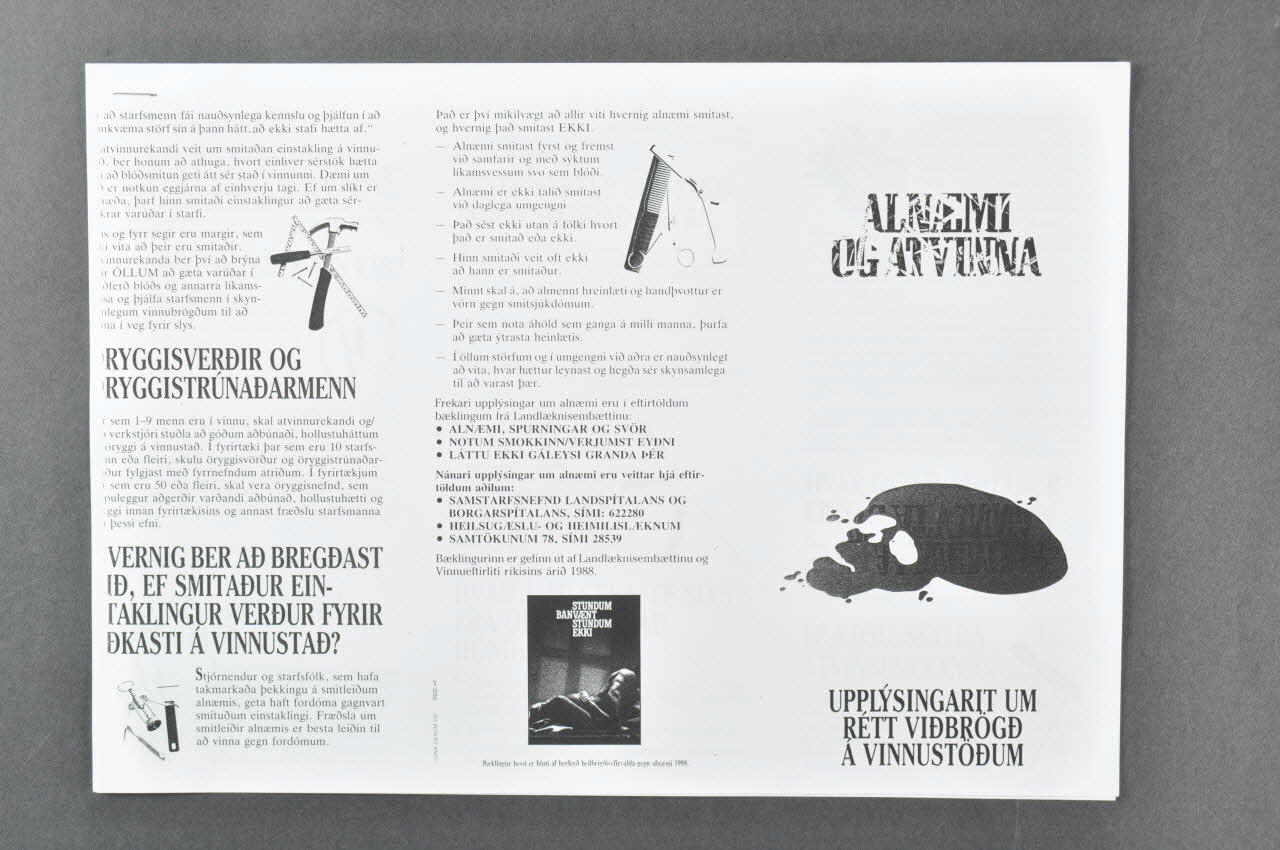 Dépliant "Alnaemi og atvunna" (traduire) 2004.58.4 Photo Mucem