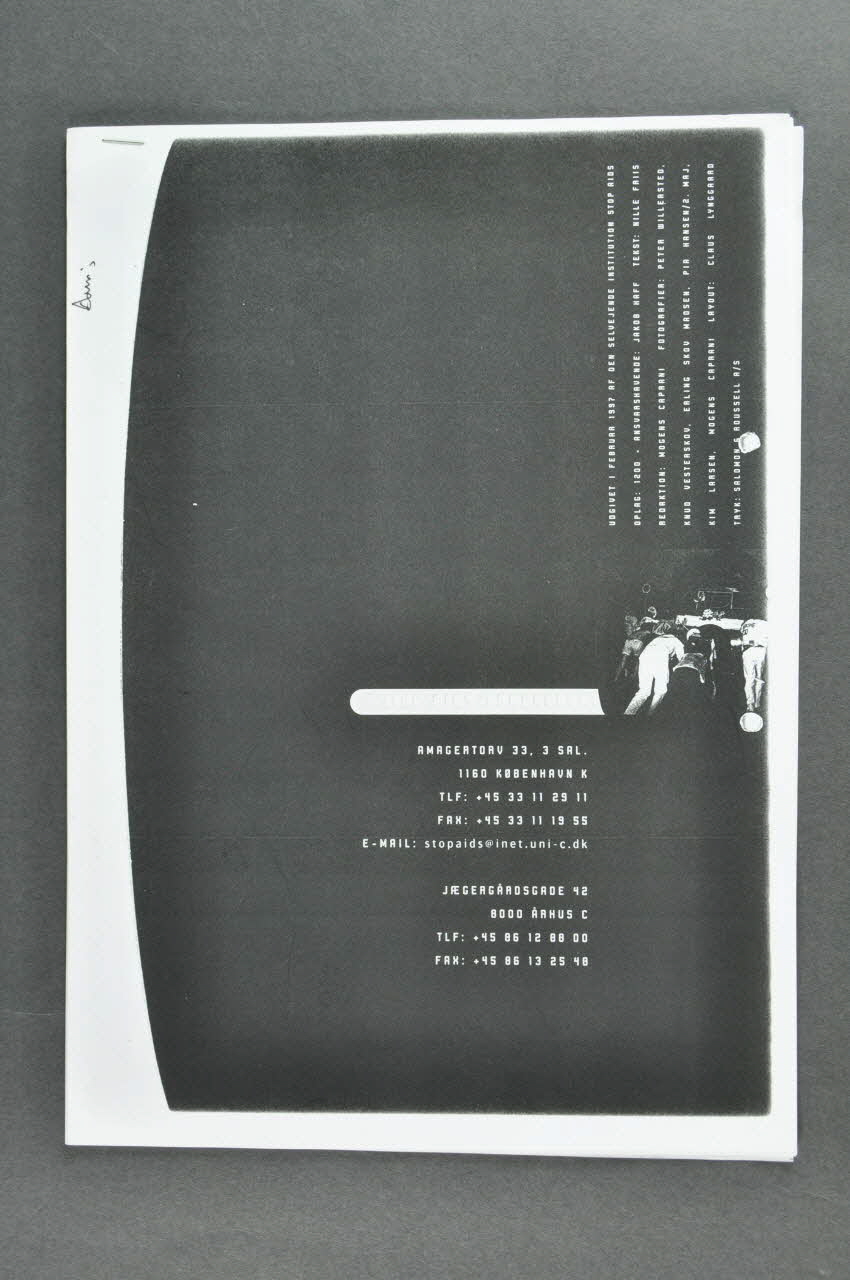 Stop Aids Campaign Danemark BROCHURE "Stop AIDS Campaign" Danemark 1997/2 2004.58.8  Photo Mucem