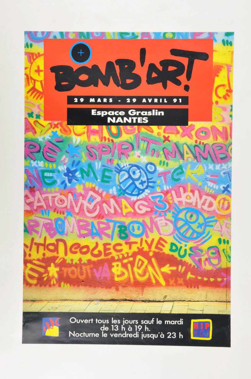 André affiche Affichette de l'exposition BOMB'ART France 1991 2004.69.27.4 Photo Mucem