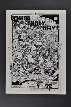 Banga dessin Trans Party Rave Île-de-France, France 1992 2004.74.2  Photo Mucem