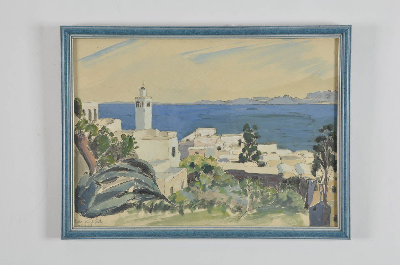 Louise-Marie Peyre aquarelle Tunisie 1950 2006.17.22 Photo Mucem