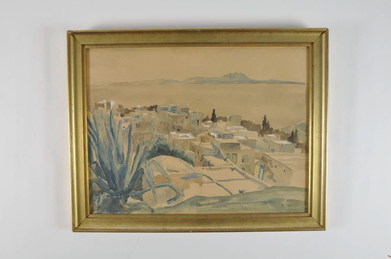 Louise-Marie Peyre aquarelle Tunisie 1945 2006.17.25 Photo Mucem