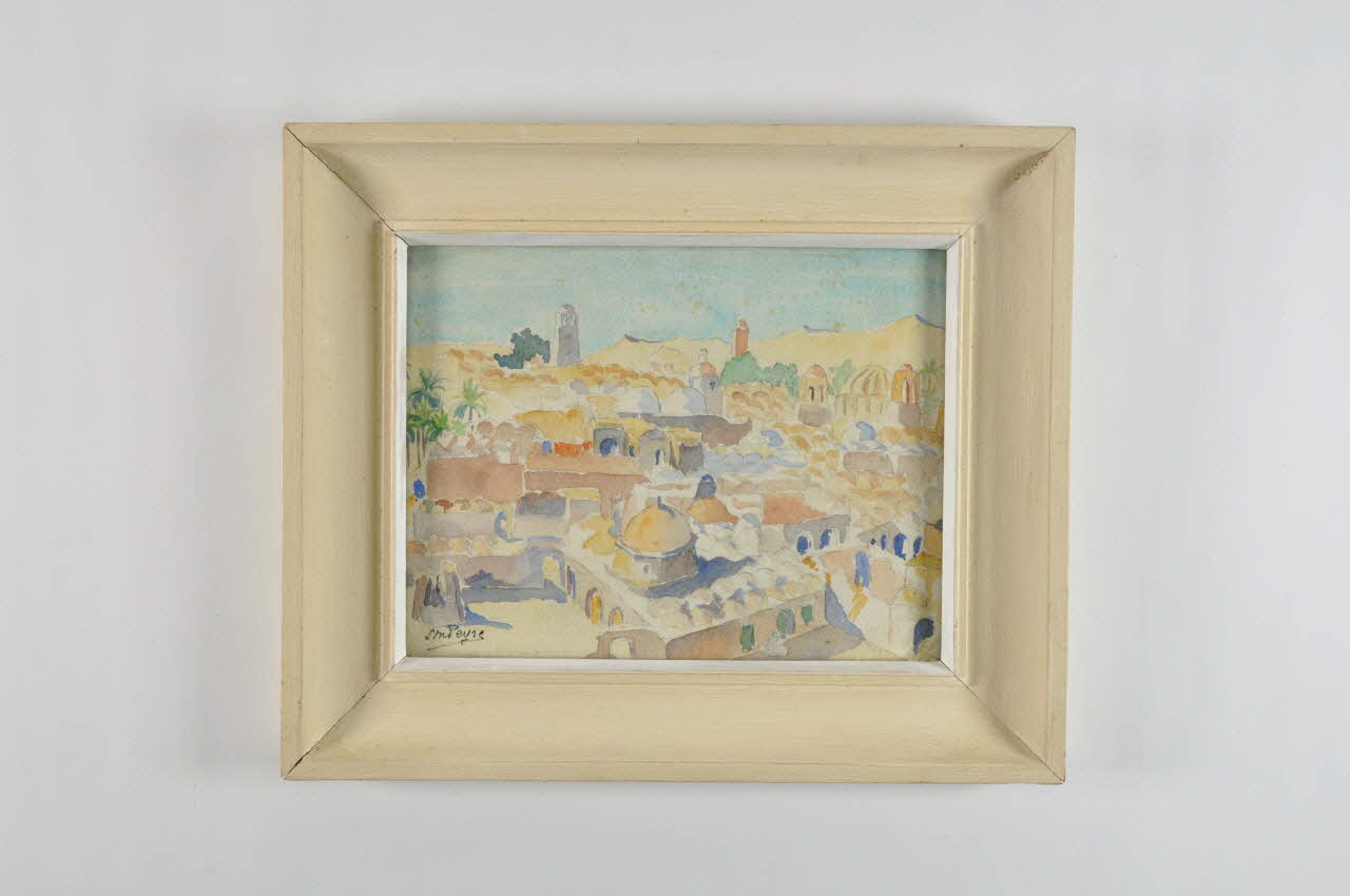 Louise-Marie Peyre aquarelle Tunisie 1950 2006.17.27 Photo Mucem