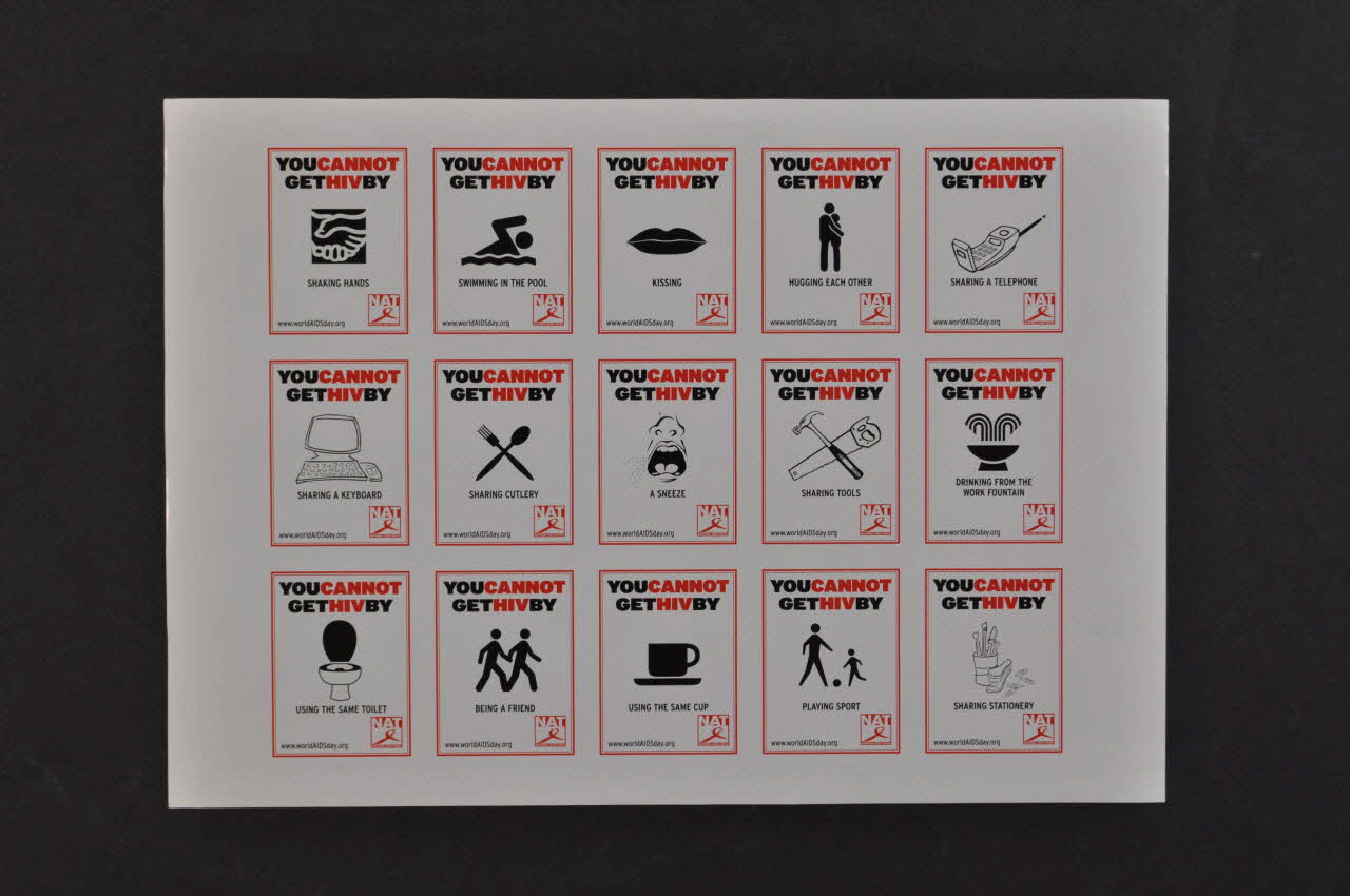 National Aids Trust (NAT) autocollant Employer HIV & AIDS pack (Pack sur le VIH/sida pour les employeurs) Grande Bretagne 1999 2004.78.11.2.4 Photo Mucem