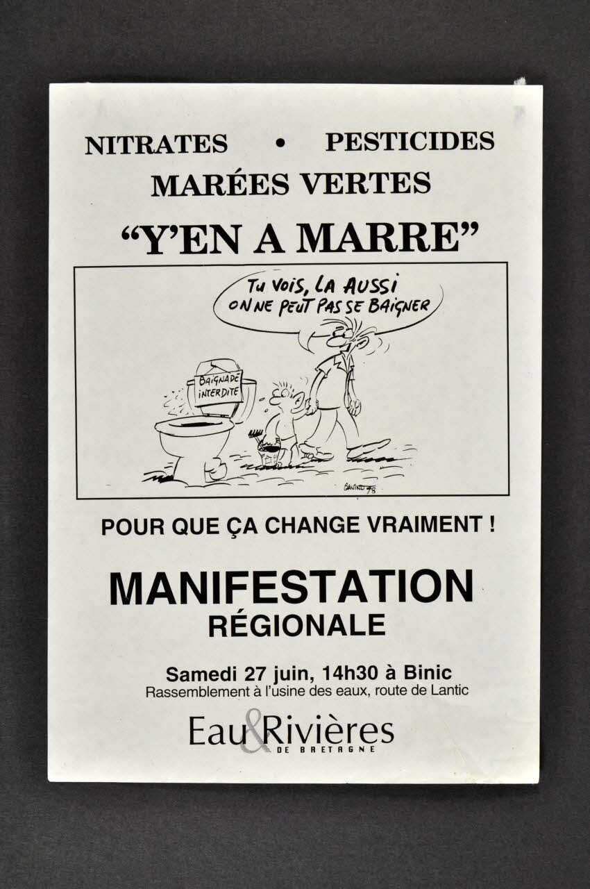 affichette Affiche en faveur d'une manifestation à Binic 2006.176.17 Photo Mucem