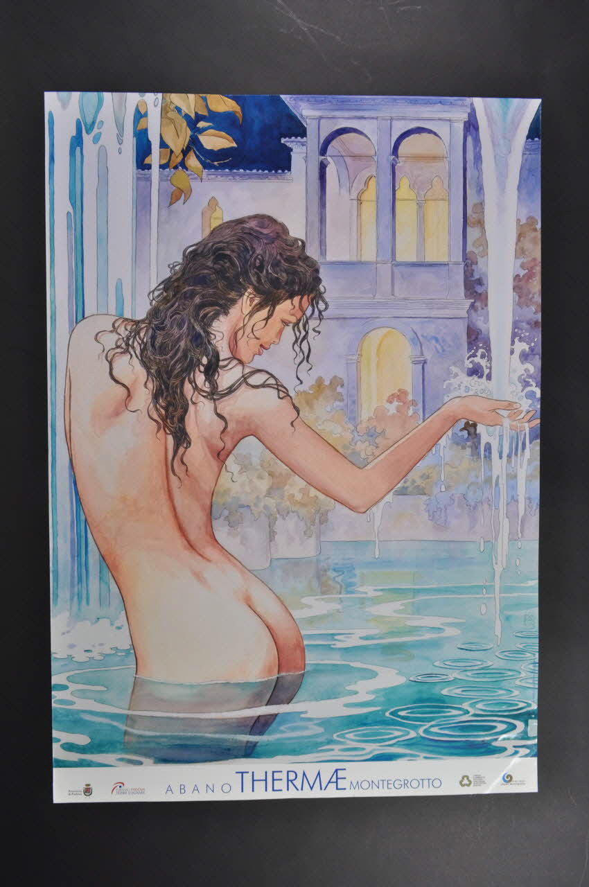 Milo Manara ; Turisma Padova Terme Euganee affiche publicitaire 2005 2006.23.3 Photo Mucem