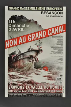 affiche Affiche pour militer contre la construction du grand canal Rhin-Rhône 2006.231.19.2 Photo Mucem