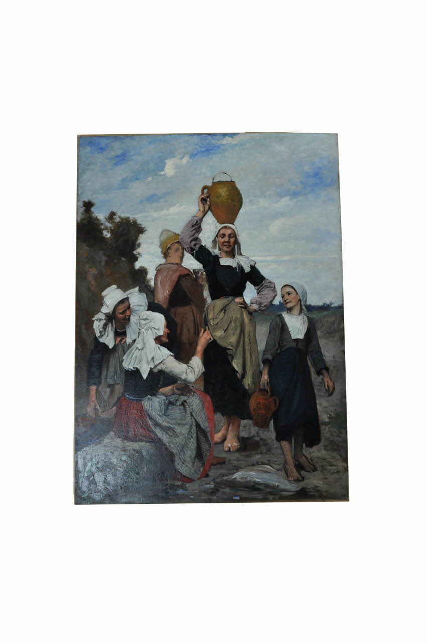 François Alfred Delobbe tableau Paysannes à la fontaine France 1855-1920 1955.67.2 Photo Mucem