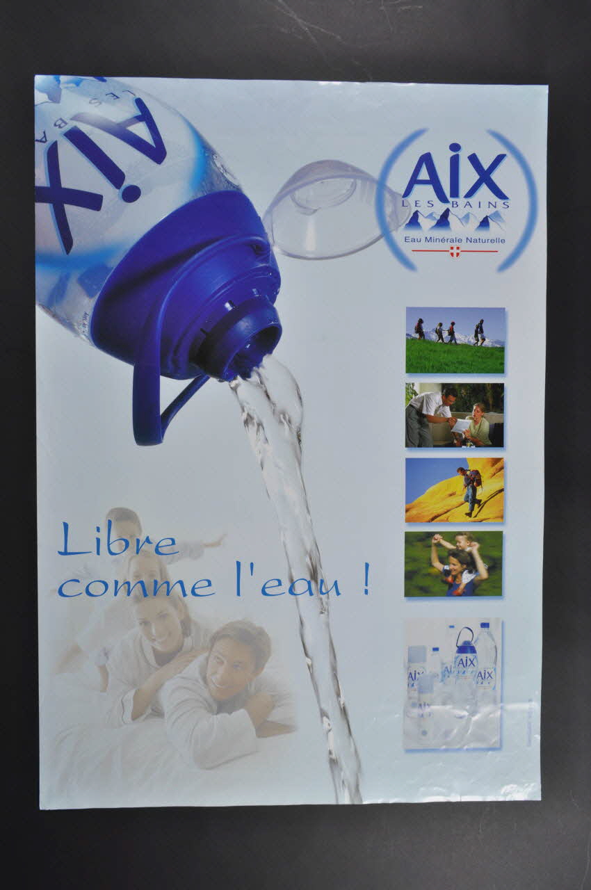 Office Du Tourisme D'aix-Les-Bains affiche publicitaire Libre comme l'eau 2005 2006.24.1 Photo Mucem