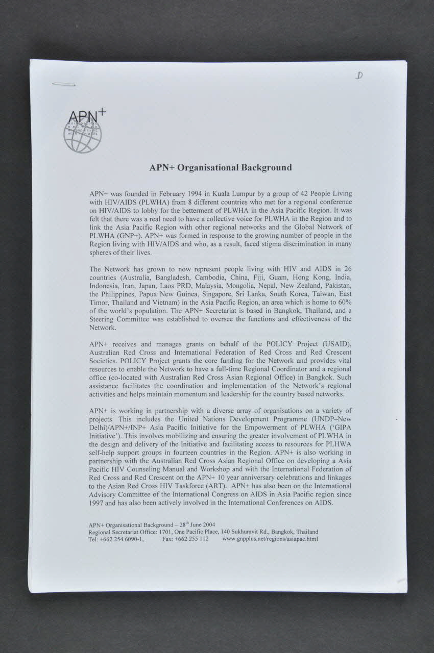Réseau Apn+ document Thailande 2005 2006.30.16 Photo Mucem