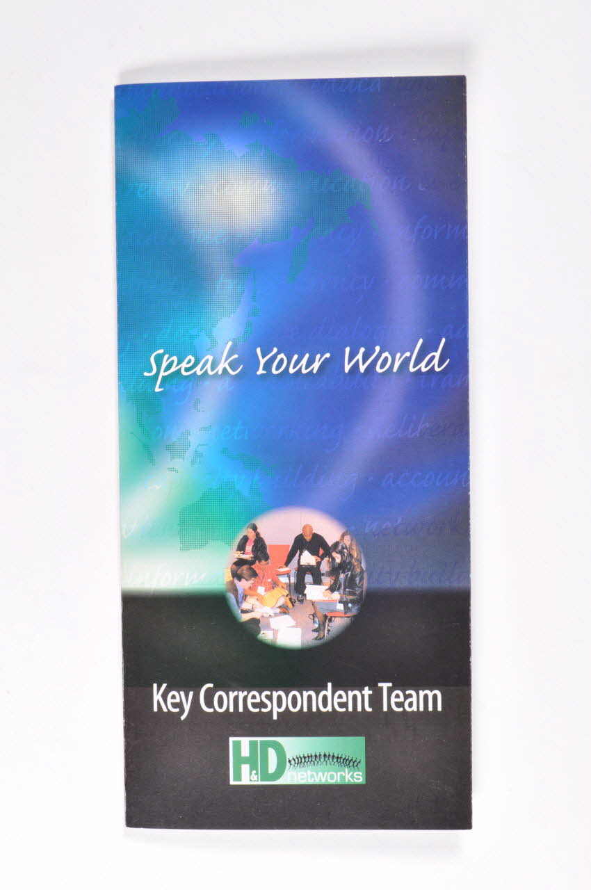 Dépliant "Speak your world" (Parlez votre monde) 2006.30.25 Photo Mucem