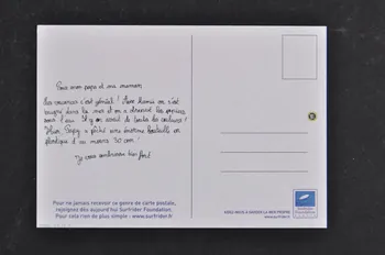 carte postale publicitaire Aidez-nous à garder la mer propre, Support de communication de la Surfrider Foundation Europe 2006.55.17.11 Photo Mucem