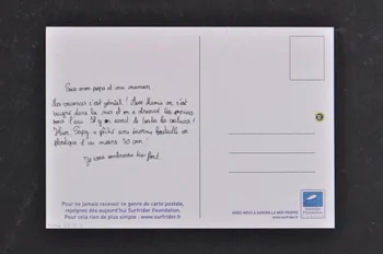 carte postale publicitaire Aidez-nous à garder la mer propre, Support de communication de la Surfrider Foundation Europe 2006.55.17.2 Photo Mucem