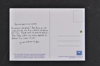 carte postale publicitaire Aidez-nous à garder la mer propre, Support de communication de la Surfrider Foundation Europe 2006.55.17.9 Photo Mucem