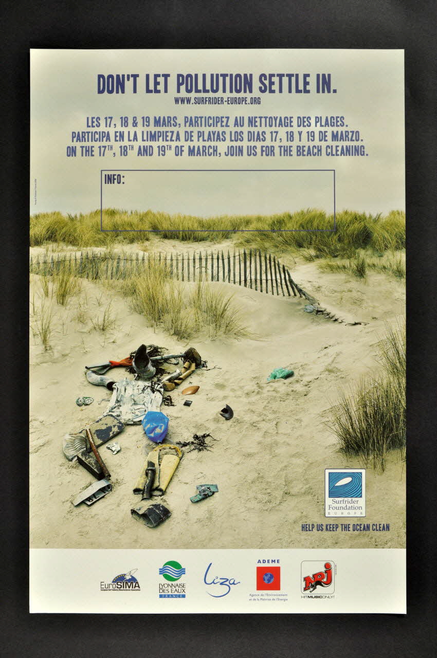 Young & Rubicam affiche Support de communication de la Surfrider Foundation Europe Aquitaine, France 2006 2006.55.6.4 Photo Mucem
