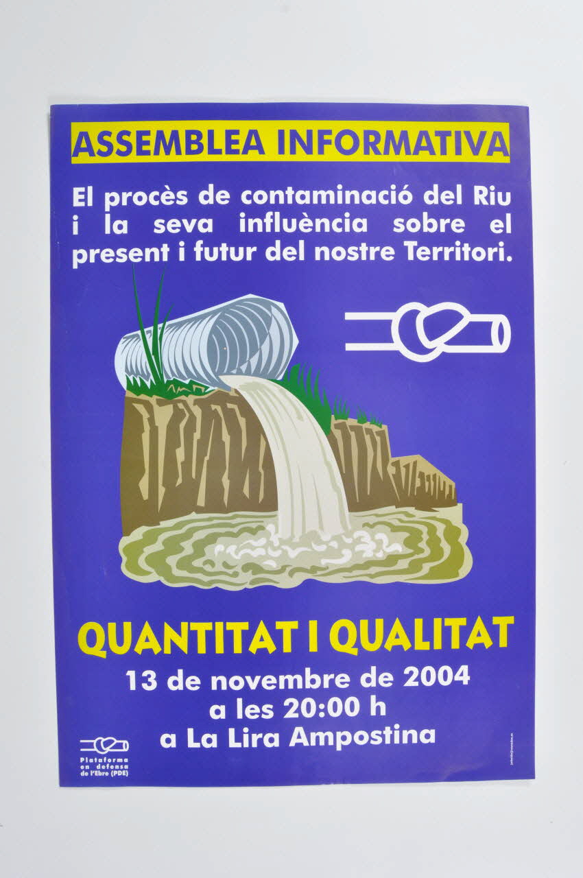 affiche Affiche Plataforma en Defensa de l'Ebre 2006.59.14.1-2 Photo Mucem