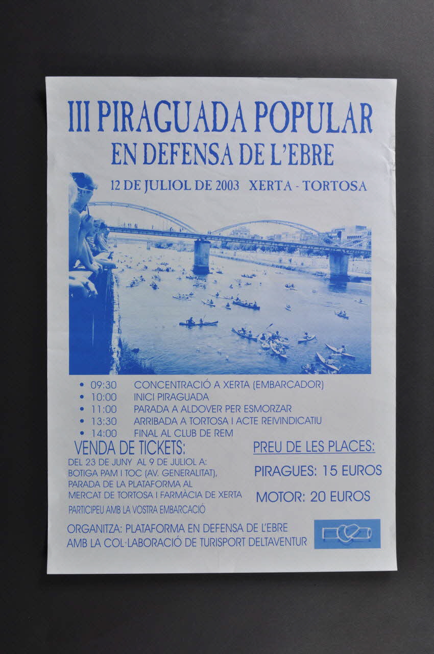 affiche Affiche Plataforma en Defensa de l'Ebre 2006.59.30 Photo Mucem